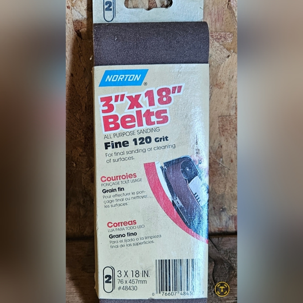 Norton 3" X 18" All Purpose Sanding Belts Fine 120 Grit